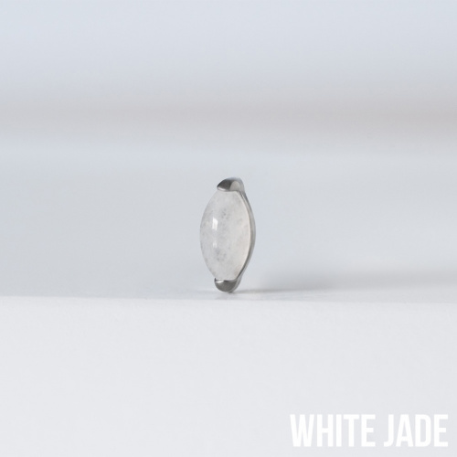 Накрутка Almond Natural Stone White Jade 1.2 мм